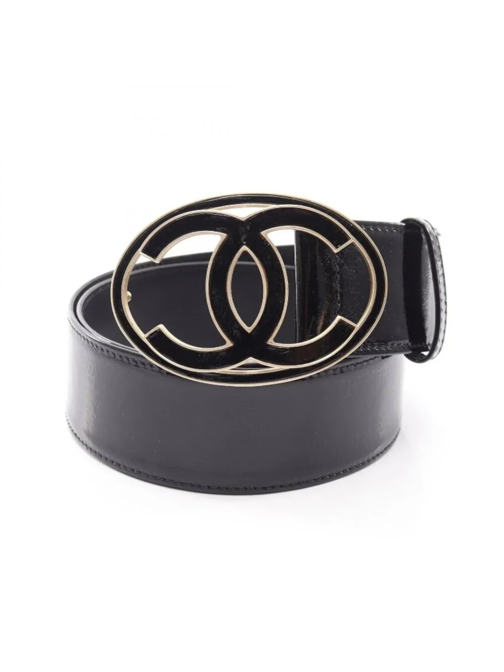 Chanel Belt CC Logo Patent Leather